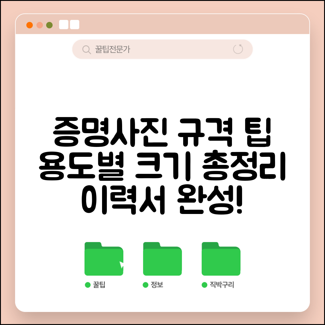 증명사진 규격 및 촬영 팁 | 용도별 크기 기준 | 이력서 준비법 총정리