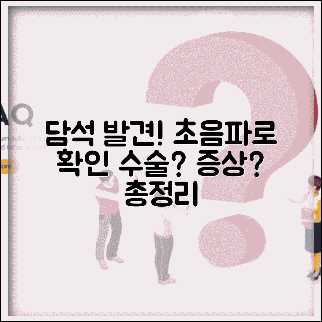복부초음파 담석 발견 의미 총정리 | 담낭 결석 크기, 증상, 수술 필요 여부 총정리