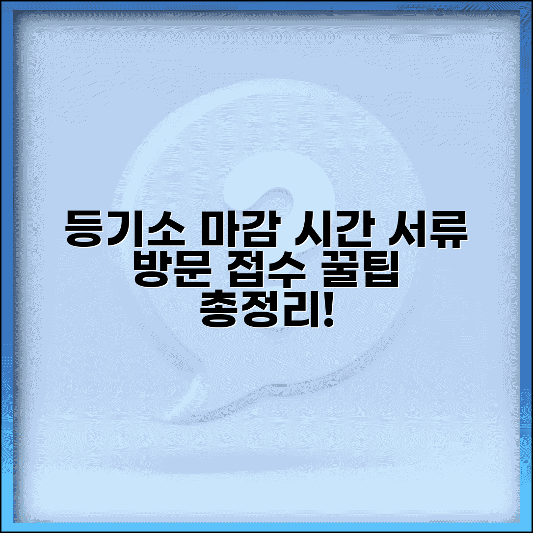 등기소 업무 시간 몇 시까지 | 방문 접수 마감 시간 및 필요 서류 총정리