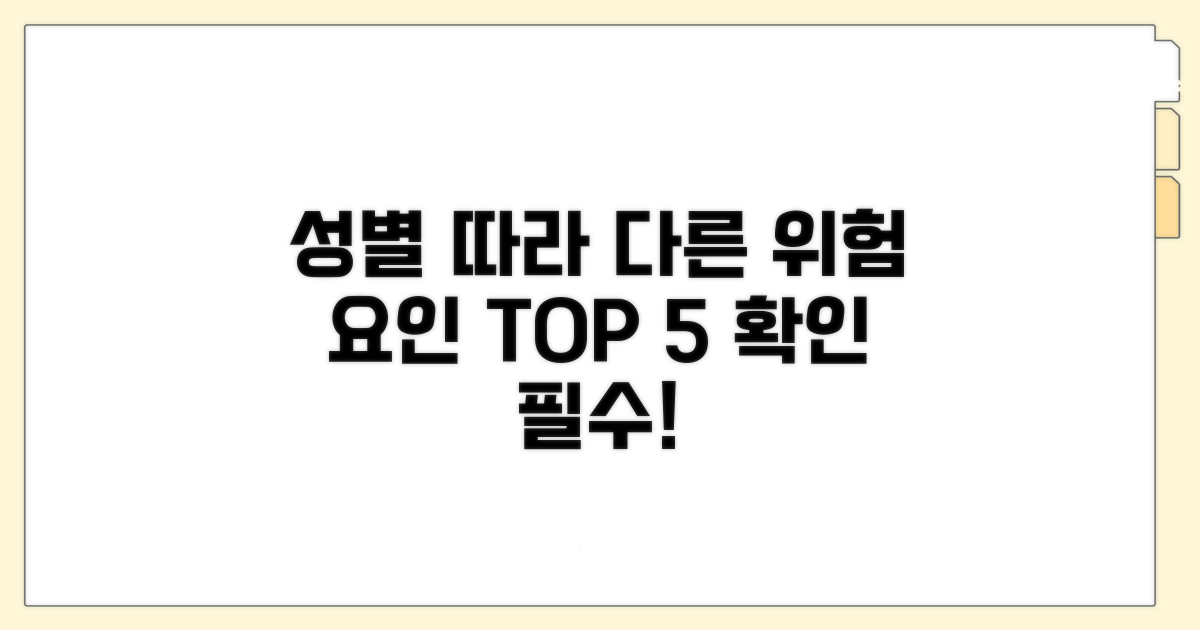 위험 요인, 성별에 따라 다른 점