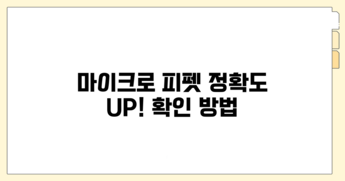 마이크로 피펫 정확도 확인 방법