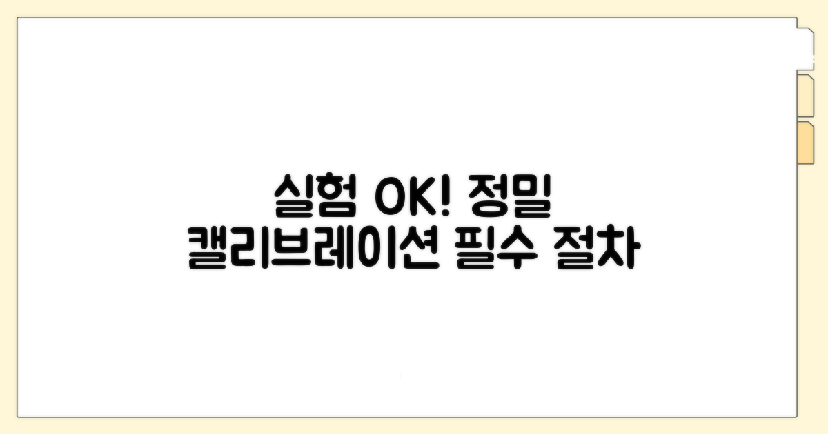 실험 전 필수 캘리브레이션 절차