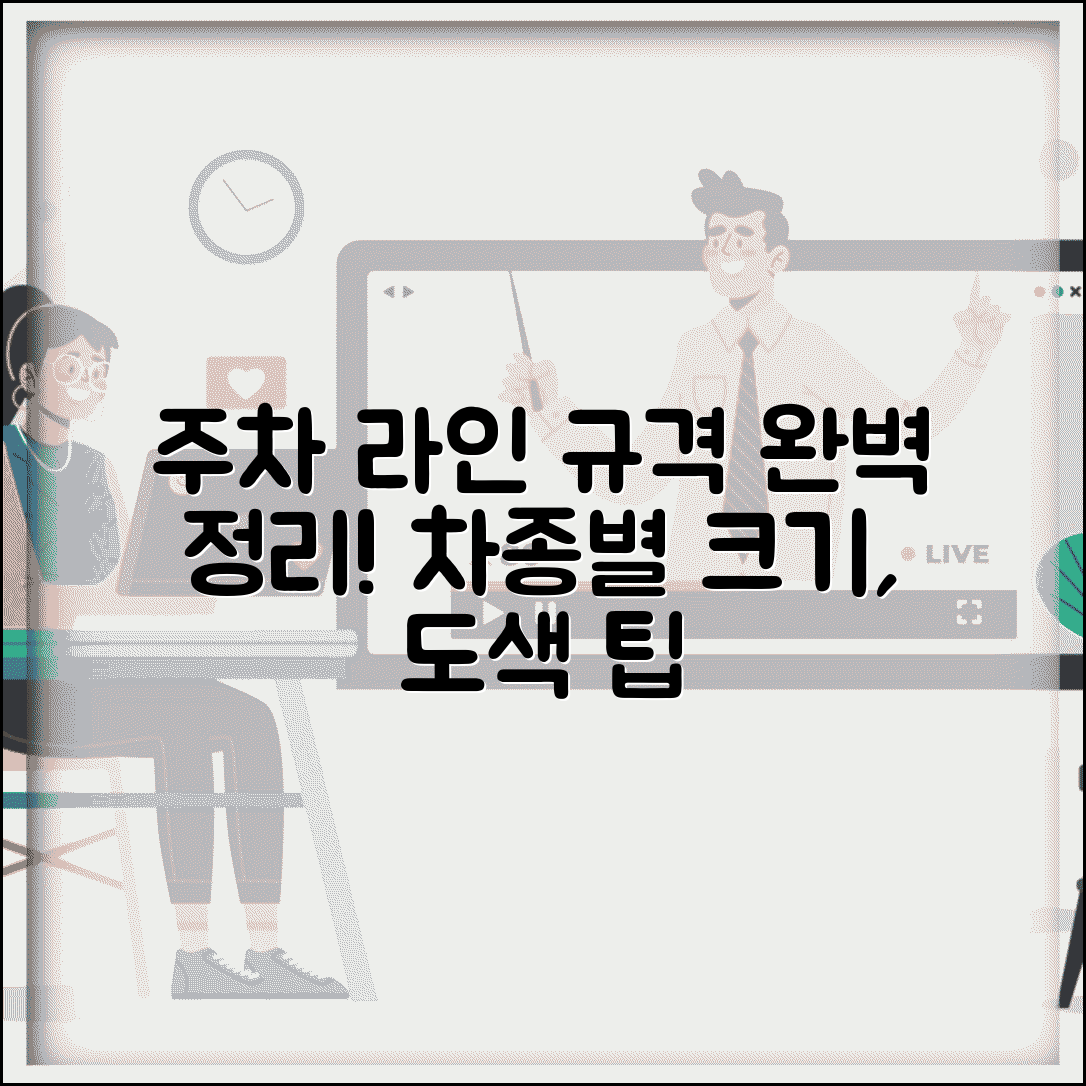 주차라인 규격치수 표준 및 차종별 크기 | 도색 방법, 재료, 시공 팁 완벽 정리