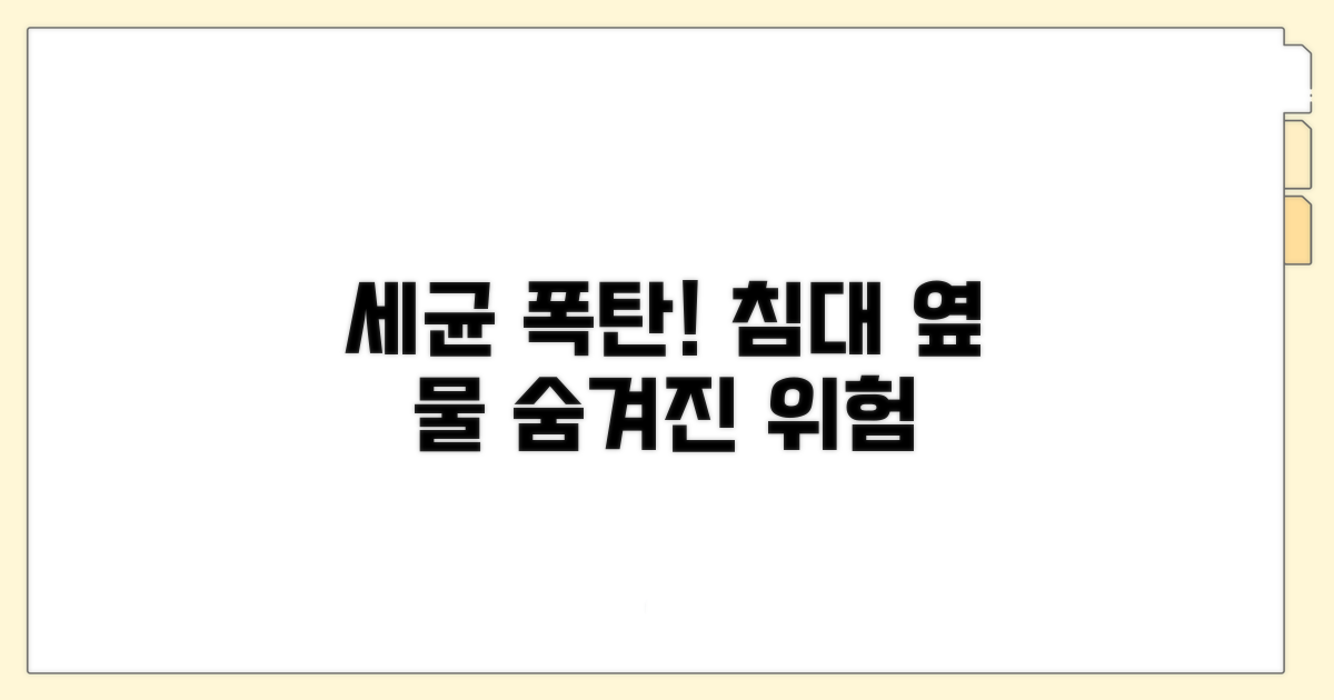 침대 옆 물, 세균 폭탄 경고