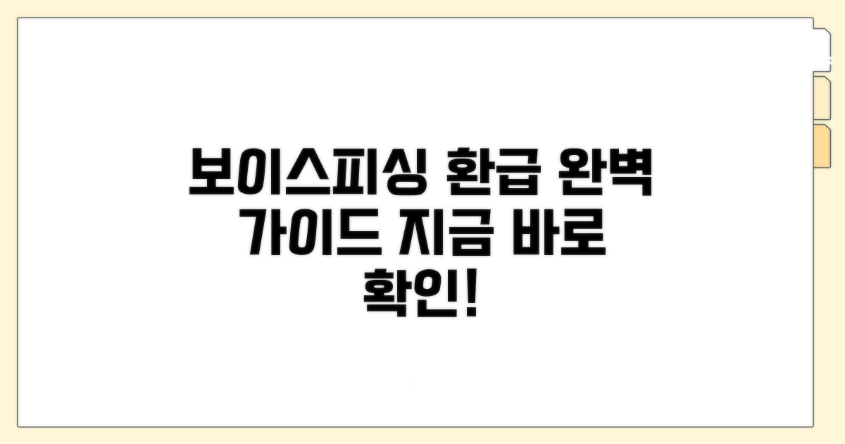 보이스피싱 피해금 환급 절차 완벽 안내