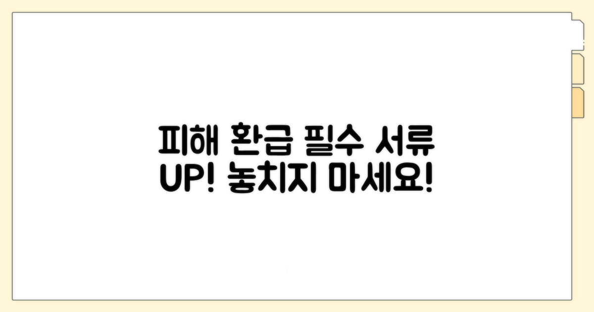 피해 금액 환급 신청 필수 서류 확인