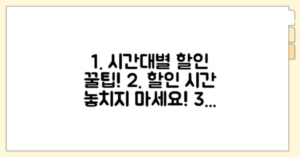 시간대별 할인 금액 확인법