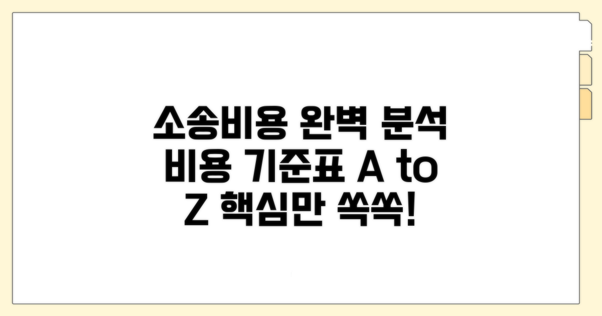 소송비용 기준표 완벽 분석