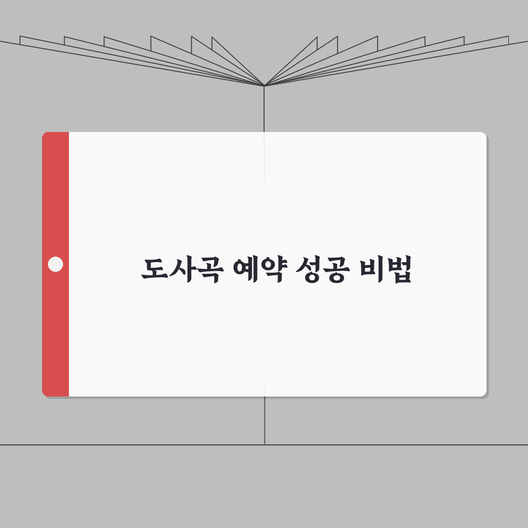 도사곡자연휴양림예약 성공 전략 | 객실 종류 및 부대시설 안내: 7가지 핵심 A to Z